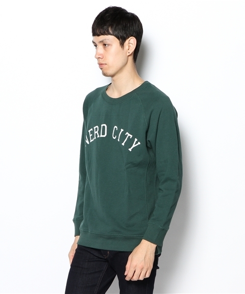 WEGO（ウィゴー）の「WEGO/ロゴプリントスウェット（スウェット・メンズ・ダークグリーン/ワイン・MEDIUM/LARGE）」の4枚目の写真