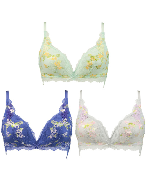 Triumph(トリンプ)の「トリンプ プレミアムデザイン 天使のブラ 魔法のハリ感 0044 ノンワイヤーブラジャーTR0044 P(ブラジャー・レディース・グリーン/パープル/グレー・M/L)」の9枚目の写真