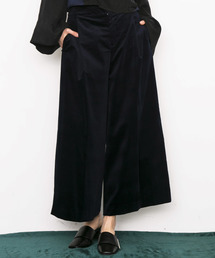 【CITY】ベルベット ハイウエストワイドパンツ