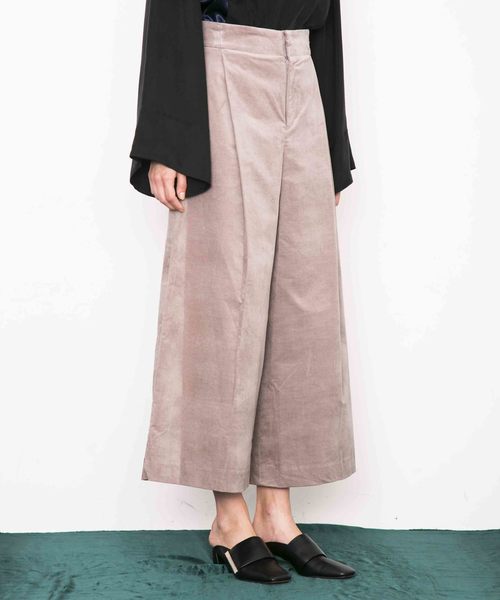 city（シティ）の「【CITY】ベルベット ハイウエストワイドパンツ（その他パンツ・レディース・ネイビー/グレー/ピンク・1/0）」の12枚目の写真