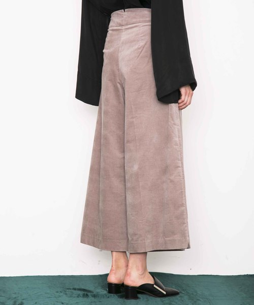 city（シティ）の「【CITY】ベルベット ハイウエストワイドパンツ（その他パンツ・レディース・ネイビー/グレー/ピンク・1/0）」の14枚目の写真