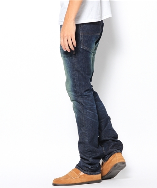 HAMNETT（ハムネット）の「【HAMNETT】 ダスティーコーティングデニム / パンツ（デニムパンツ・メンズ・グレー/ネイビー・L/S/M/LL）」の3枚目の写真