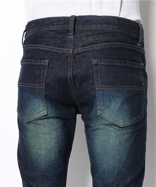 HAMNETT（ハムネット）の「【HAMNETT】 ダスティーコーティングデニム / パンツ（デニムパンツ・メンズ・グレー/ネイビー・L/S/M/LL）」の6枚目の写真