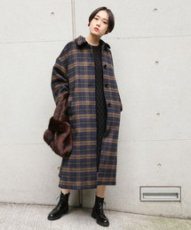LOWRYS FARM | ＢＩＧチェックコート　808815(その他アウター)