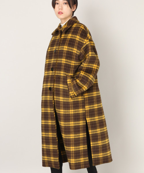 LOWRYS FARM（ローリーズファーム）の「ＢＩＧチェックコート　808815（その他アウター・レディース・ネイビー/イエロー・FREE）」の8枚目の写真