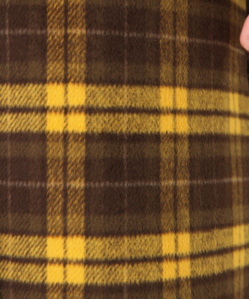 LOWRYS FARM（ローリーズファーム）の「ＢＩＧチェックコート　808815（その他アウター・レディース・ネイビー/イエロー・FREE）」の7枚目の写真