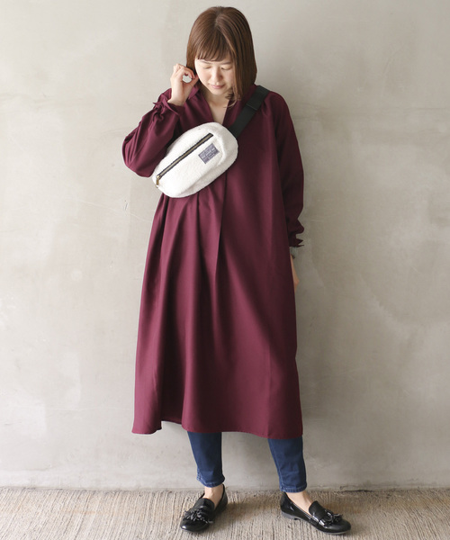 LBC(エルビーシー)の「スキッパーロングワンピース(ワンピース・レディース・ブラック/ワインレッド/グリーン・M/L)」の10枚目の写真