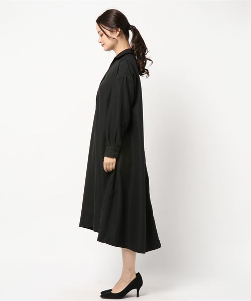 LBC(エルビーシー)の「スキッパーロングワンピース(ワンピース・レディース・ブラック/ワインレッド/グリーン・M/L)」の5枚目の写真