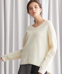 STUDIOUS | 【STUDIOUS】Vネック ビックシルエットニット(ニット/セーター)