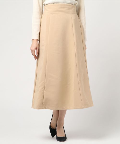 STYLEBLOCK（スタイルブロック）の「ジャージーツイルロングスカート（スカート・レディース・ブラック/ベージュ/イエロー/グリーン・M）」の3枚目の写真