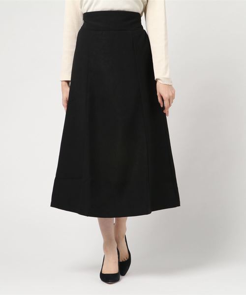 STYLEBLOCK（スタイルブロック）の「ジャージーツイルロングスカート（スカート・レディース・ブラック/ベージュ/イエロー/グリーン・M）」の2枚目の写真