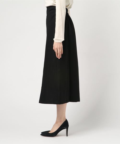 STYLEBLOCK（スタイルブロック）の「ジャージーツイルロングスカート（スカート・レディース・ブラック/ベージュ/イエロー/グリーン・M）」の5枚目の写真