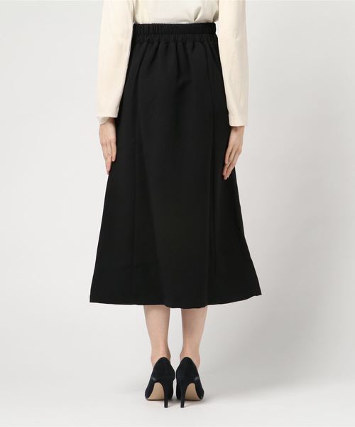 STYLEBLOCK（スタイルブロック）の「ジャージーツイルロングスカート（スカート・レディース・ブラック/ベージュ/イエロー/グリーン・M）」の6枚目の写真