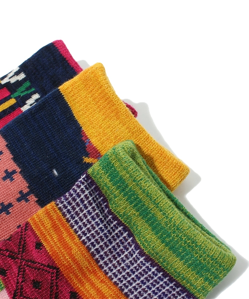 stample(スタンプル)の「70810 3P エニ-パタ-ン クル-ソックス(ソックス/靴下・キッズ・ブラウン系その他/ブルー系その他・SS/S/M/L)」の4枚目の写真