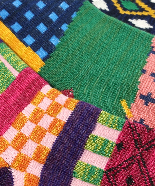 stample(スタンプル)の「70810 3P エニ-パタ-ン クル-ソックス(ソックス/靴下・キッズ・ブラウン系その他/ブルー系その他・SS/S/M/L)」の5枚目の写真