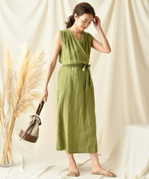 DouDou | リネンウールカシュクールワンピース(ワンピース)