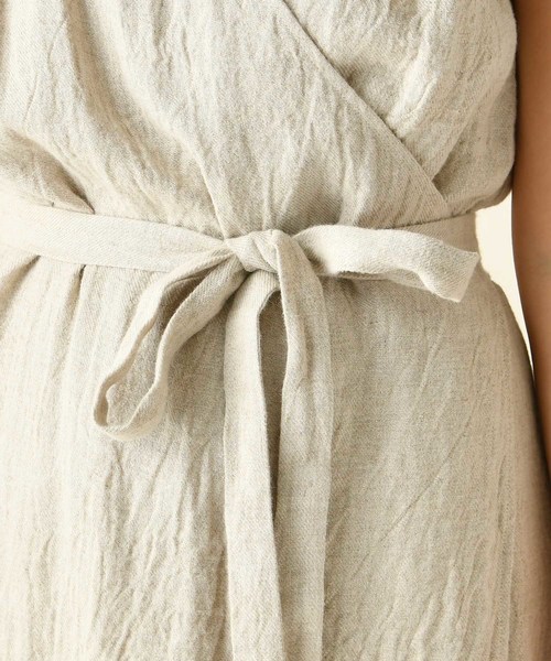 DouDou(ドゥドゥ)の「リネンウールカシュクールワンピース(ワンピース・レディース・ベージュ/グリーン/ブラウン・FREE)」の21枚目の写真