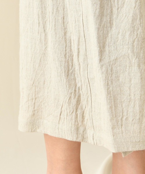 DouDou(ドゥドゥ)の「リネンウールカシュクールワンピース(ワンピース・レディース・ベージュ/グリーン/ブラウン・FREE)」の12枚目の写真