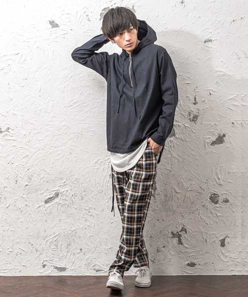 MinoriTY（マイノリティ）の「コットンアノラックパーカー プルオーバー（パーカー・メンズ・ネイビー/グリーン・M/L）」の4枚目の写真