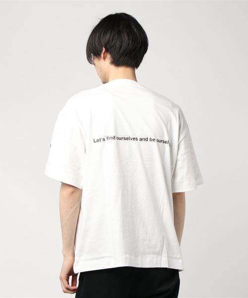 WEGO（ウィゴー）の「WEGO/ドロップショルダーシンプルロゴTシャツ（Tシャツ/カットソー・メンズ・ベージュ/パープル/ホワイト系その他/ホワイト・MEDIUM/LARGE）」の20枚目の写真