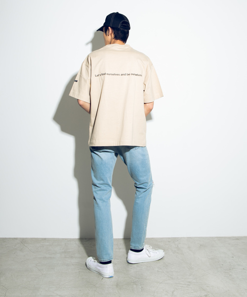 WEGO（ウィゴー）の「WEGO/ドロップショルダーシンプルロゴTシャツ（Tシャツ/カットソー・メンズ・ベージュ/パープル/ホワイト系その他/ホワイト・MEDIUM/LARGE）」の13枚目の写真