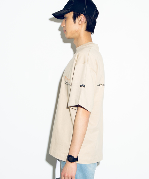 WEGO（ウィゴー）の「WEGO/ドロップショルダーシンプルロゴTシャツ（Tシャツ/カットソー・メンズ・ベージュ/パープル/ホワイト系その他/ホワイト・MEDIUM/LARGE）」の18枚目の写真