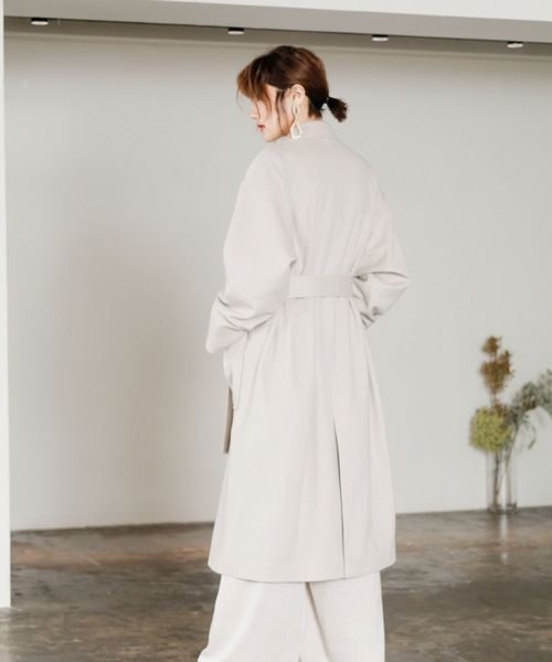 LADYMADE（レディメイド）の「リラックスロングガウンウールコート（その他アウター・レディース・ライトブルー/キャメル/ライトベージュ・FREE）」の12枚目の写真