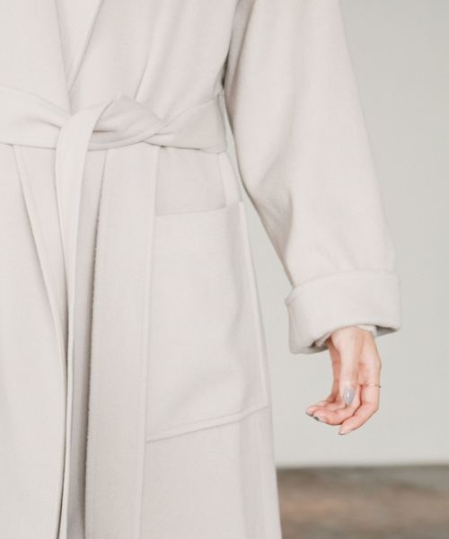 LADYMADE（レディメイド）の「リラックスロングガウンウールコート（その他アウター・レディース・ライトブルー/キャメル/ライトベージュ・FREE）」の14枚目の写真