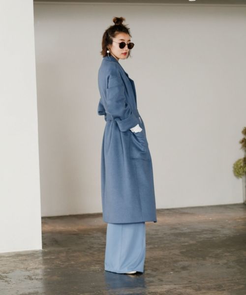 LADYMADE（レディメイド）の「リラックスロングガウンウールコート（その他アウター・レディース・ライトブルー/キャメル/ライトベージュ・FREE）」の17枚目の写真