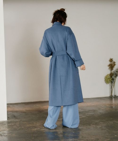 LADYMADE（レディメイド）の「リラックスロングガウンウールコート（その他アウター・レディース・ライトブルー/キャメル/ライトベージュ・FREE）」の21枚目の写真