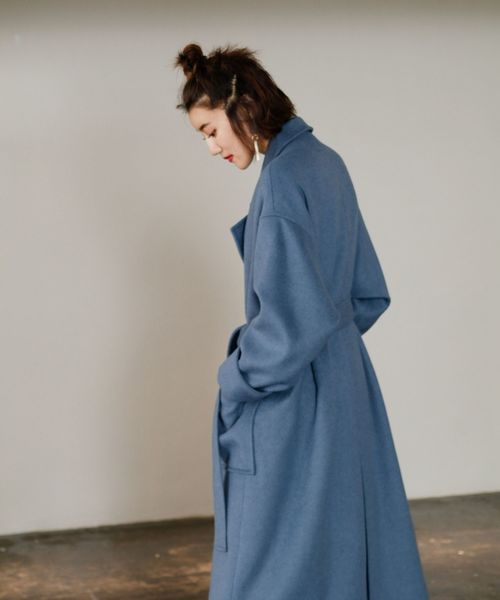 LADYMADE（レディメイド）の「リラックスロングガウンウールコート（その他アウター・レディース・ライトブルー/キャメル/ライトベージュ・FREE）」の22枚目の写真