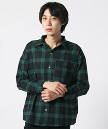 チェック柄BIGネルシャツ
