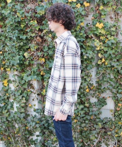 SHISKY（シスキー）の「チェック柄BIGネルシャツ（シャツ/ブラウス・メンズ・ベージュ系その他/グリーン系その他/ブルー系その他/レッド系その他/ベージュ系その他2・FREE）」の19枚目の写真