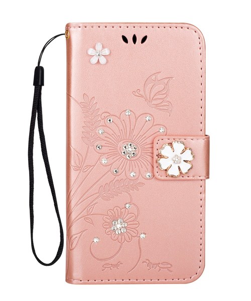 セール Iphone11対応 手帳型お花ボタンケース ストラップ 2点セット スマホケース カバー Teddyshop テディショップ のファッション通販 Zozotown