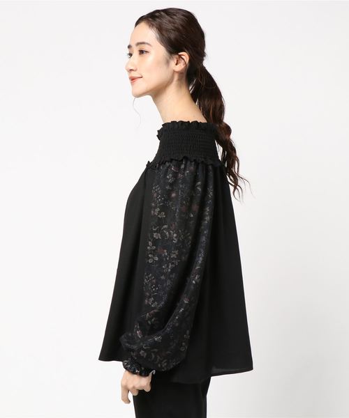 axes femme（アクシーズファム）の「ミュルーズ袖ボリュームＢＬ（シャツ/ブラウス・レディース・ブラック/キナリ/ピンク系その他・MEDIUM）」の7枚目の写真