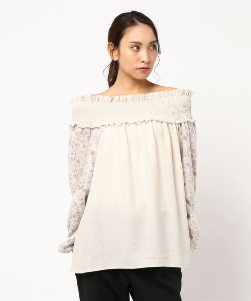 axes femme（アクシーズファム）の「ミュルーズ袖ボリュームＢＬ（シャツ/ブラウス・レディース・ブラック/キナリ/ピンク系その他・MEDIUM）」の4枚目の写真