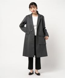 アシンメトリーポケットチェスターコート