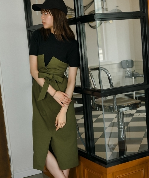 セール ブランド古着 ドッキングワンピース ワンピース Andemiu アンデミュウ のファッション通販 Zozoused