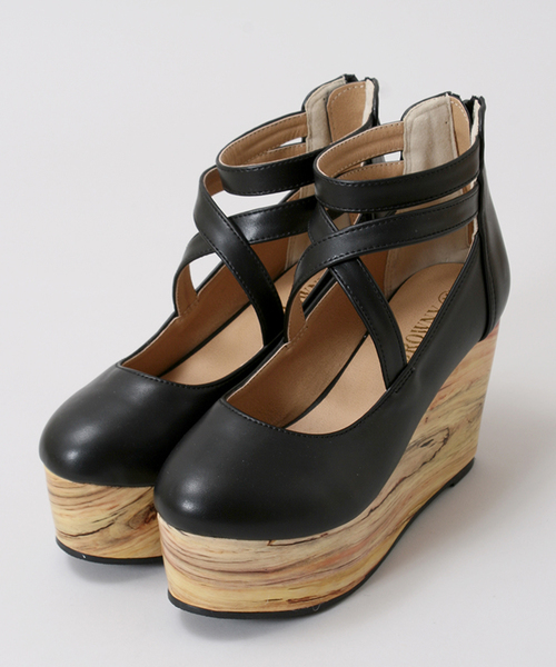 WEGO（ウィゴー）の「WEGO/クロスストラップパンプス（パンプス・レディース・ブラック/ピンク/レッド・MEDIUM/LARGE）」の4枚目の写真