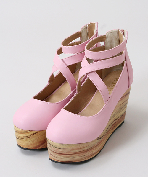 WEGO（ウィゴー）の「WEGO/クロスストラップパンプス（パンプス・レディース・ブラック/ピンク/レッド・MEDIUM/LARGE）」の7枚目の写真