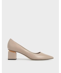 メタルアクセントポインテッドパンプス / Metal Accented Pointed Pumps