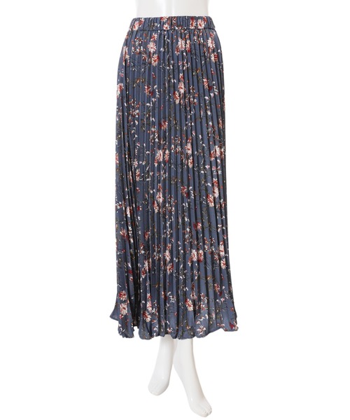 fifth（フィフス）の「フラワープリントウエストギャザーロングスカート（スカート・レディース・ベージュ/ブルー・MEDIUM）」の4枚目の写真