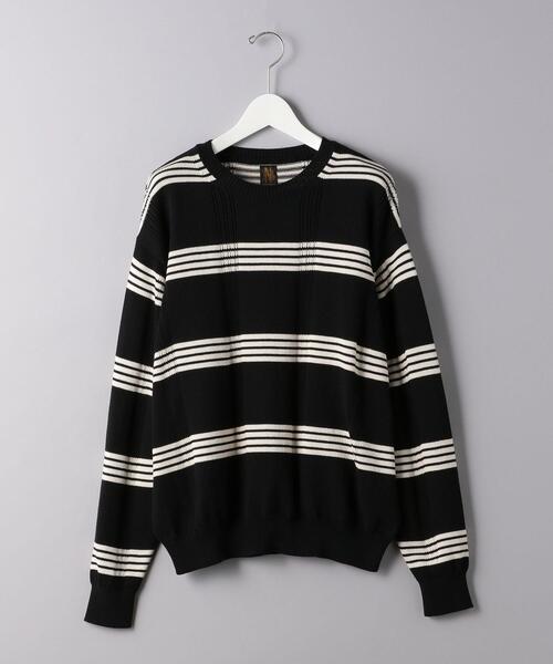 美品 バトナー クルーネックニット 2 ボーダー BATONER（バトナー）の「＜BATONER（バトナー）＞ 2トーン ボーダー