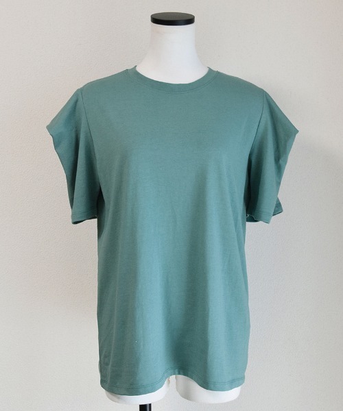 Marient(マリエント)の「スリーブタックTシャツ/Tee(Tシャツ/カットソー・レディース・ホワイト/グリーン・FREE)」の10枚目の写真