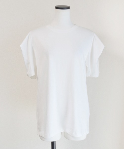 Marient(マリエント)の「スリーブタックTシャツ/Tee(Tシャツ/カットソー・レディース・ホワイト/グリーン・FREE)」の19枚目の写真