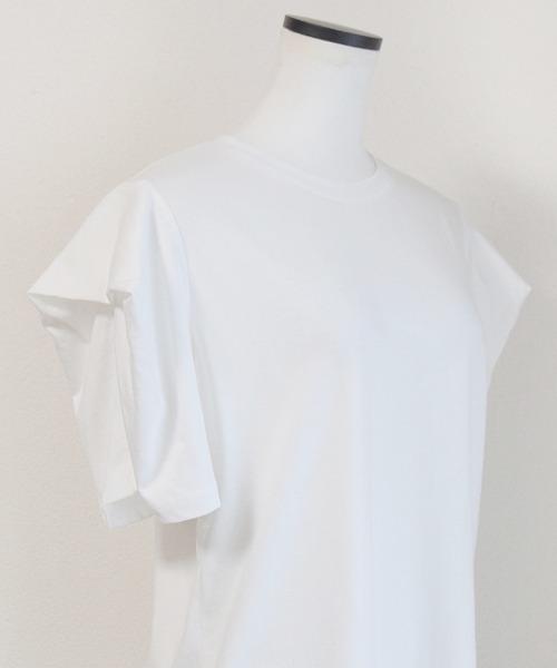 Marient(マリエント)の「スリーブタックTシャツ/Tee(Tシャツ/カットソー・レディース・ホワイト/グリーン・FREE)」の21枚目の写真