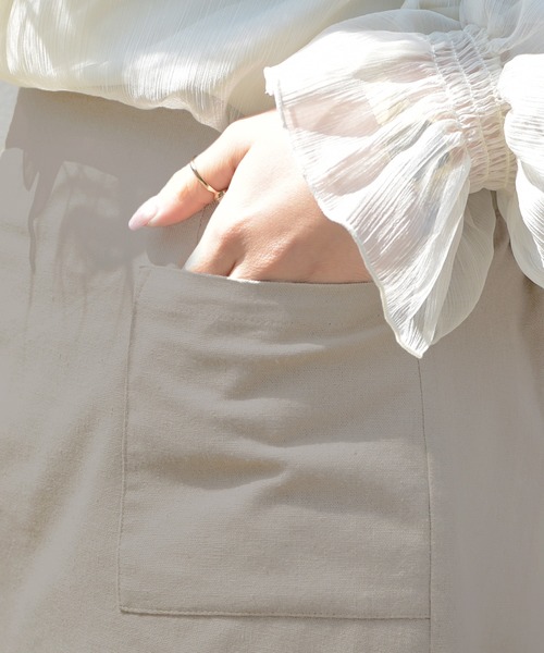 PairPair（ペアペア）の「リネンダブルポケットスカパン(セットアップ)（その他パンツ・レディース・ベージュ/アイボリー/ブルー系その他・FREE）」の19枚目の写真