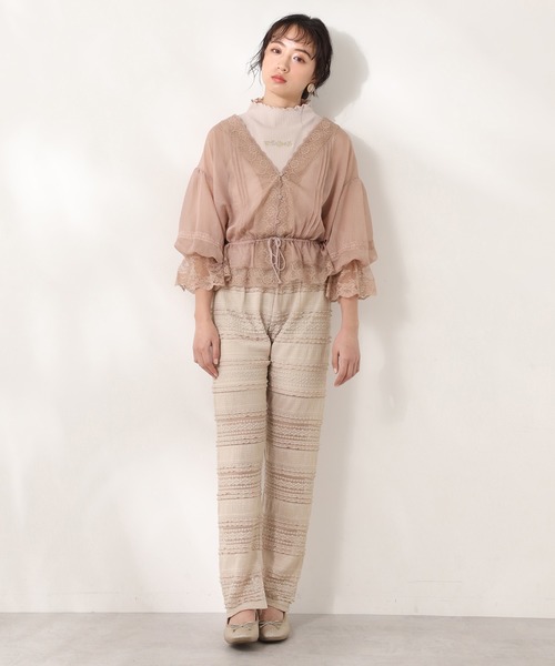 one after another NICE CLAUP（ワンアフターアナザーナイスクラップ）の「vintage風レースブラウス（シャツ/ブラウス・レディース・モカ/ベージュ/サックスブルー・FREE）」の19枚目の写真