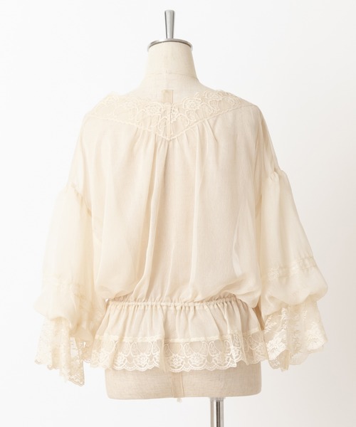 one after another NICE CLAUP（ワンアフターアナザーナイスクラップ）の「vintage風レースブラウス（シャツ/ブラウス・レディース・モカ/ベージュ/サックスブルー・FREE）」の22枚目の写真