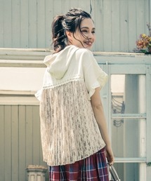 axes femme | バックプリーツパーカーＰＯ(Tシャツ/カットソー)